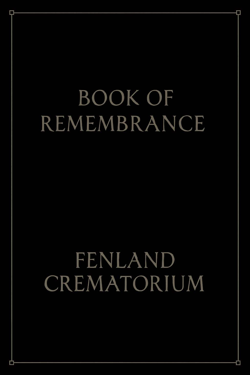Fenland Crematorium's Book of Remembrance