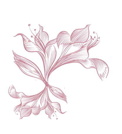 Artwork of pink leaves
